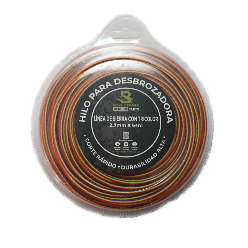 Hilo nylon DUOLINE uso rudo 2.7 mm 1 libra BON-TLINE-080